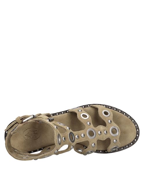 Flat in camoscio ASH | POP UP SUEDE VELOURSCUOIO